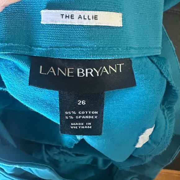 Lane Bryant 26 Teal Blue Cropped Pants - Picture 6 of 6